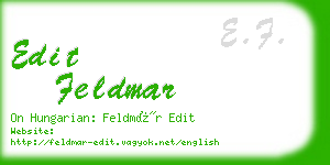 edit feldmar business card